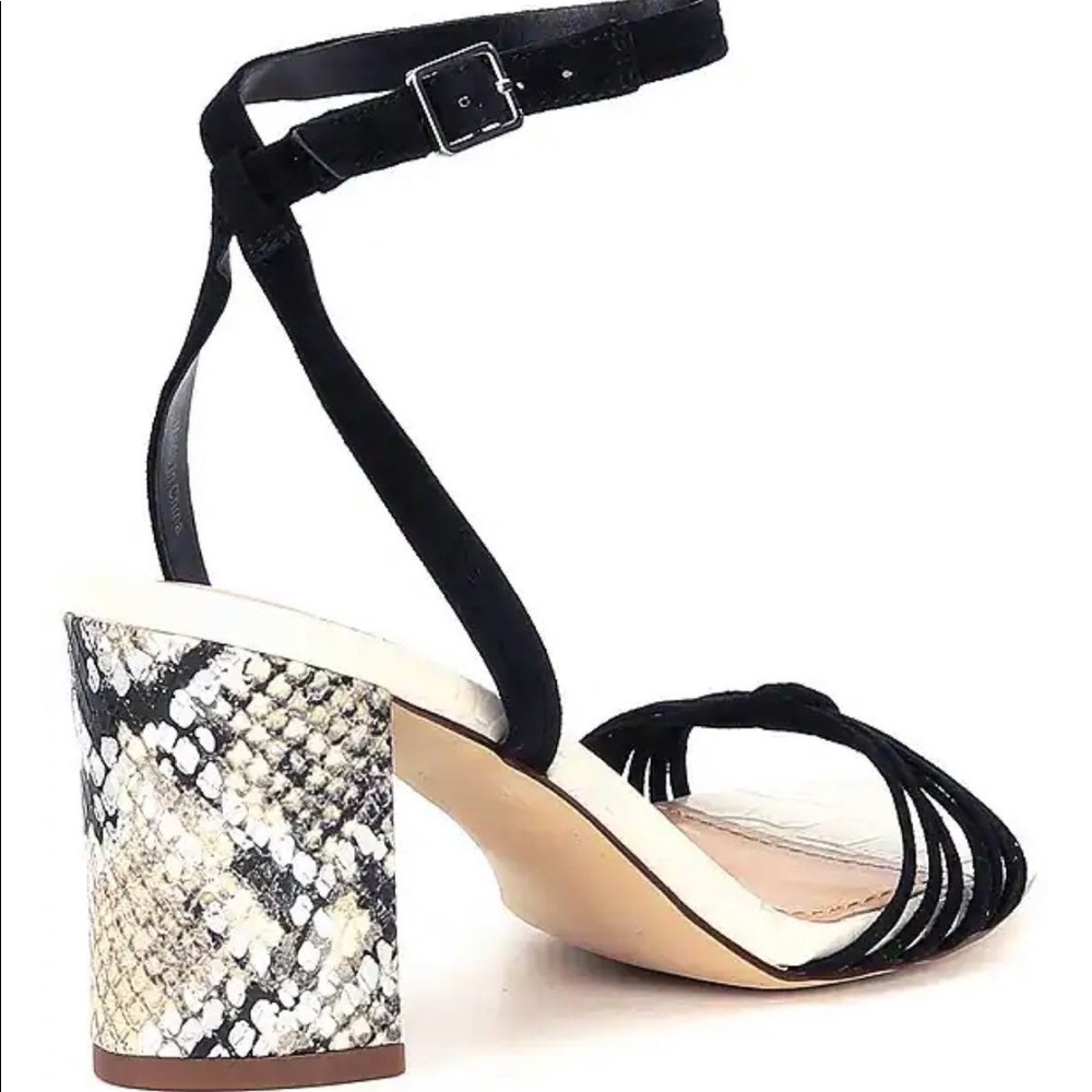 Gibson⭐️Latimer Cordelia Square Toe Strappy Block Heel Snake Print Sandals. #8